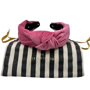 Lele Sadoughi Pink Velvet Headband